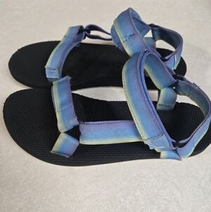 Teva Original Women's Sandals Universal Gradiate Size 8 Black and Blue